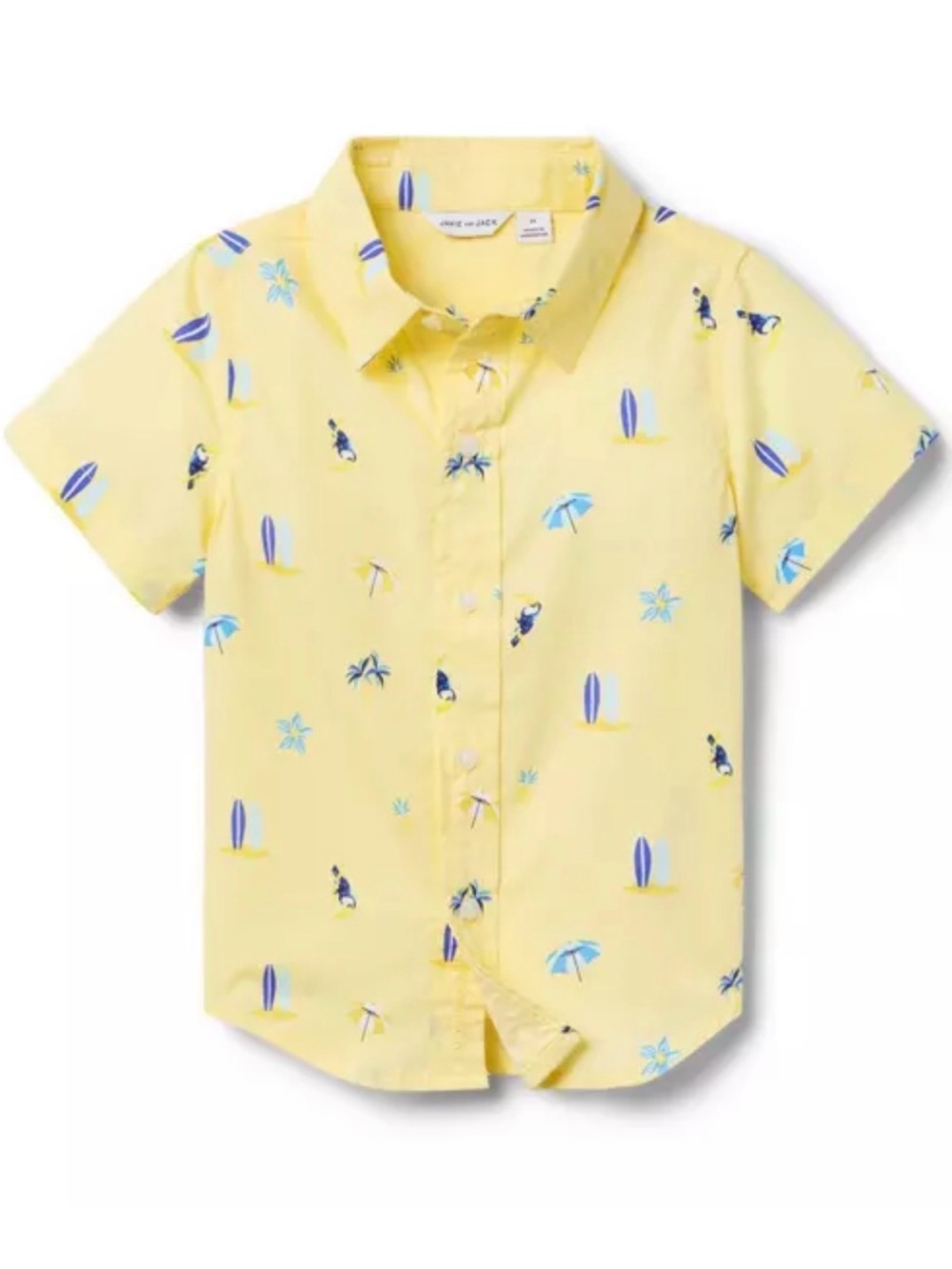 Janie and Jack The Poplin Shirt
Color: Light Yellow Summer Icon
Size: 18-24m nwt